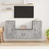 3 Piece TV Cabinet Set Engineered Wood