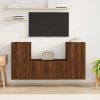 3 Piece TV Cabinet Set Engineered Wood