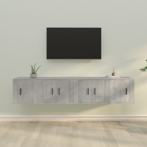 4 Piece TV Cabinet Set Engineered Wood