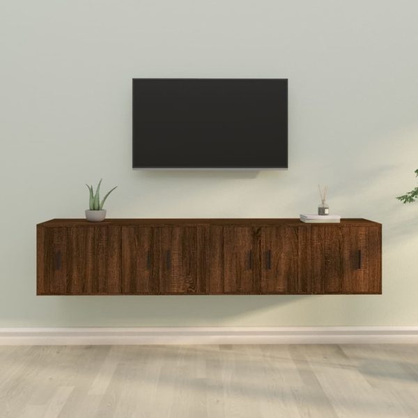 4 Piece TV Cabinet Set Engineered Wood