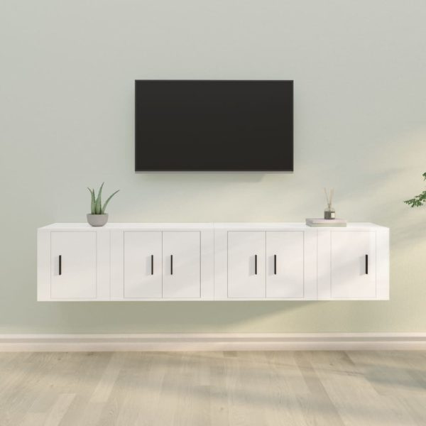 4 Piece TV Cabinet Set Engineered Wood