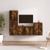 4 Piece TV Cabinet Set Engineered Wood