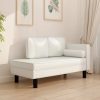 Chaise Lounge with Cushions and Bolster Faux Leather