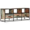 TV Cabinet 110x30x45 cm Rough Mango Wood