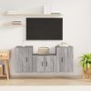 3 Piece TV Cabinet Set Engineered Wood