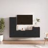 4 Piece TV Cabinet Set Engineered Wood