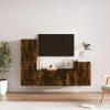 4 Piece TV Cabinet Set Engineered Wood