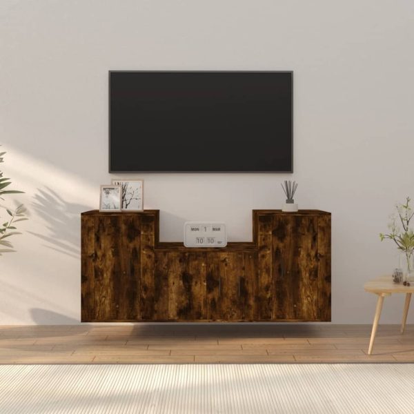 3 Piece TV Cabinet Set Engineered Wood