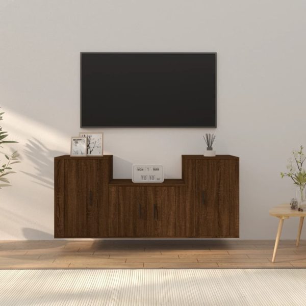 3 Piece TV Cabinet Set Engineered Wood