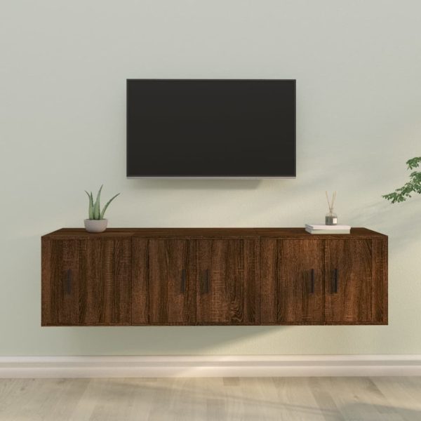 3 Piece TV Cabinet Set Engineered Wood