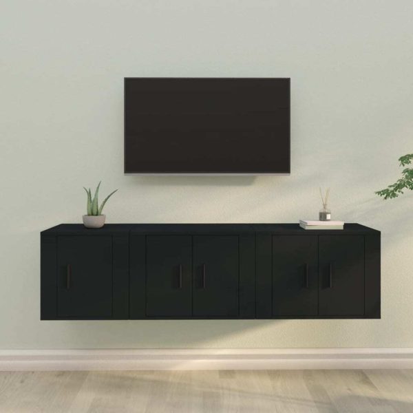 3 Piece TV Cabinet Set Engineered Wood