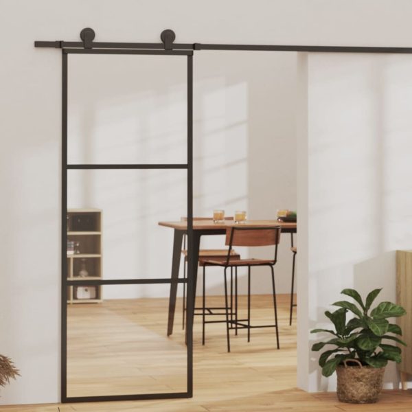 Sliding Door with Hardware Set ESG Glass&Aluminium