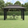 Gazebo with Sidewalls Anthracite Steel