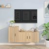 2 Piece TV Cabinet Set Engineered Wood