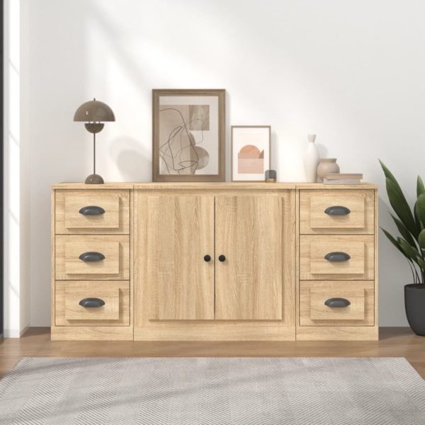 Sideboards 3 pcs Engineered Wood