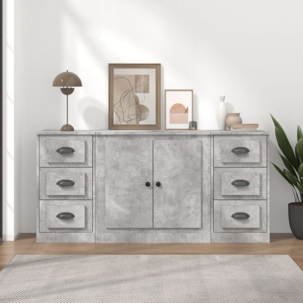 Sideboards 3 pcs Engineered Wood