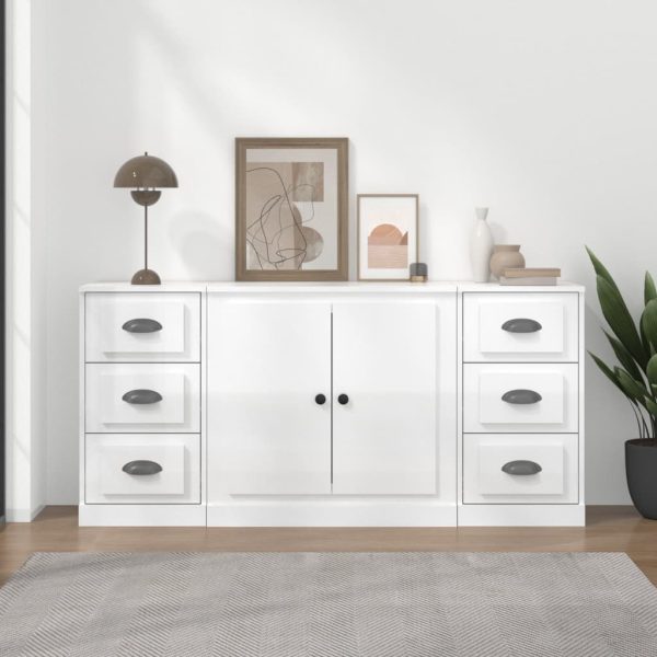 Sideboards 3 pcs Engineered Wood