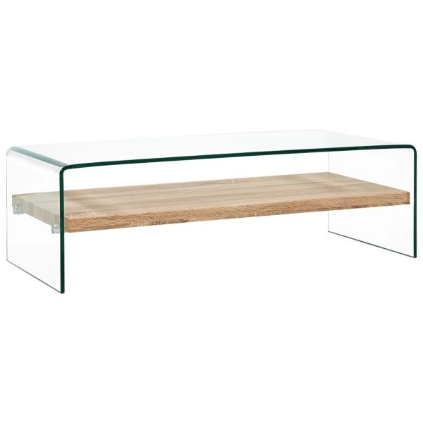Coffee Table Clear Tempered Glass