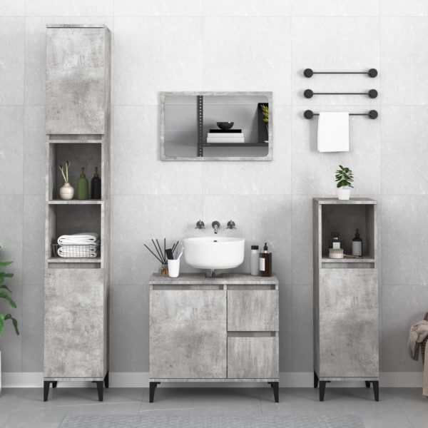 Bathroom Cabinet 30x30x100 cm Engineered Wood