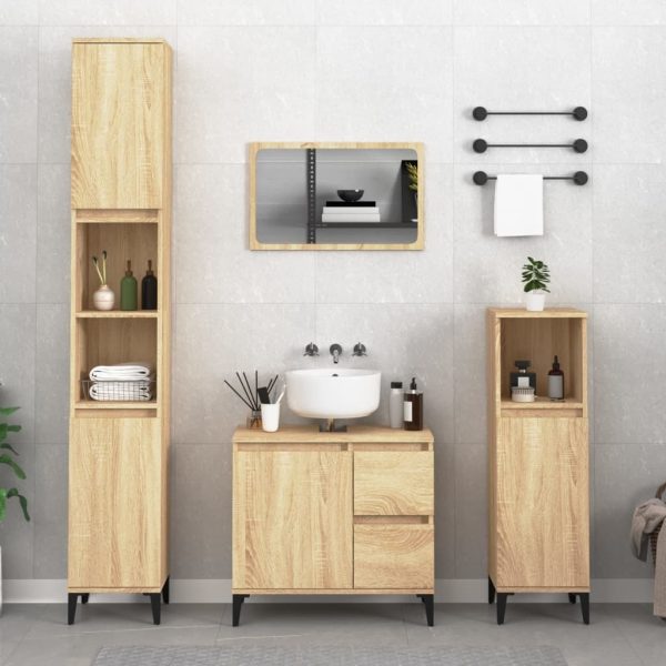 Bathroom Cabinet 30x30x100 cm Engineered Wood