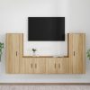 4 Piece TV Cabinet Set Engineered Wood