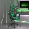 Swivel Gaming Chair with Footrest Faux Leather
