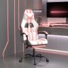 Swivel Gaming Chair with Footrest Faux Leather