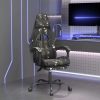 Swivel Gaming Chair with Footrest Faux Leather