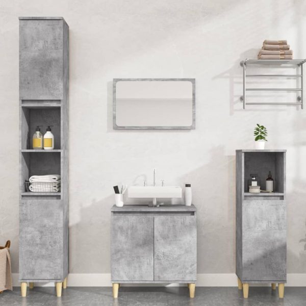 2 Piece Bathroom Furniture Set Engineered Wood