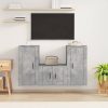 3 Piece TV Cabinet Set Engineered Wood