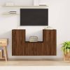 3 Piece TV Cabinet Set Engineered Wood