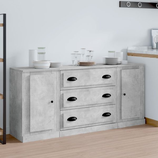 Sideboards 3 pcs Engineered Wood