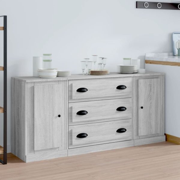 Sideboards 3 pcs Engineered Wood