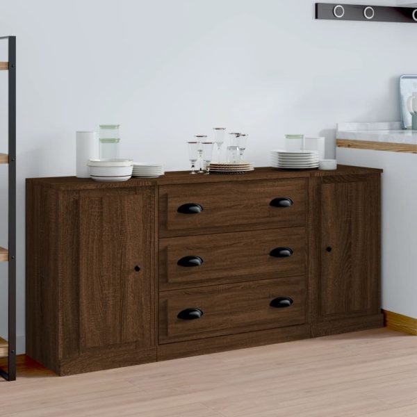 Sideboards 3 pcs Engineered Wood
