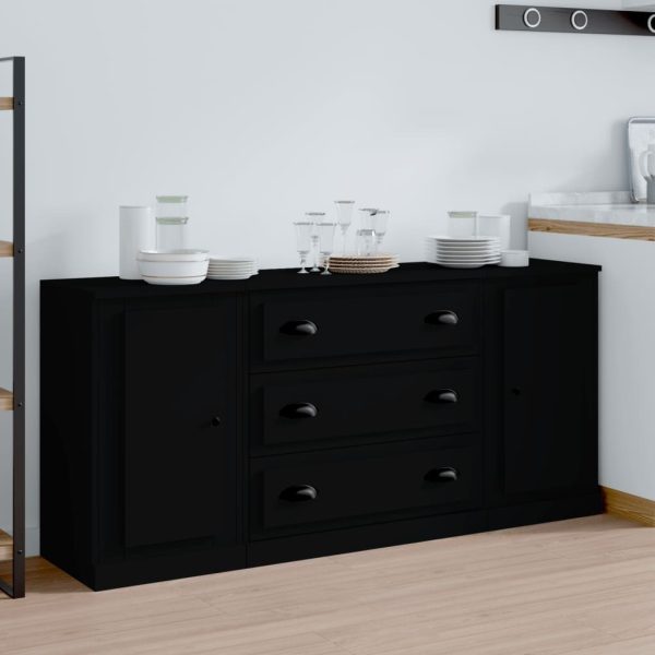 Sideboards 3 pcs Engineered Wood