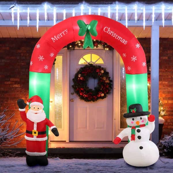 Inflatable Christmas Santa Snowman with LED Light Xmas Decoration Outdoor Type 2