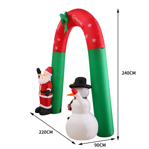 Inflatable Christmas Santa Snowman with LED Light Xmas Decoration Outdoor Type 2