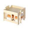 Kids Table and Chairs Set Storage Box Toys Play Desk Wooden Study