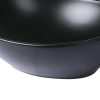 Wash Basin Oval Ceramic Hand Bowl Bathroom Sink Vanity Above Counter Black – Matte Black Finish
