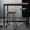 Vintage Industrial High Bar Table for Stool Kitchen Cafe Desk – Dark Brown