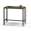 Vintage Industrial High Bar Table for Stool Kitchen Cafe Desk – Dark Brown