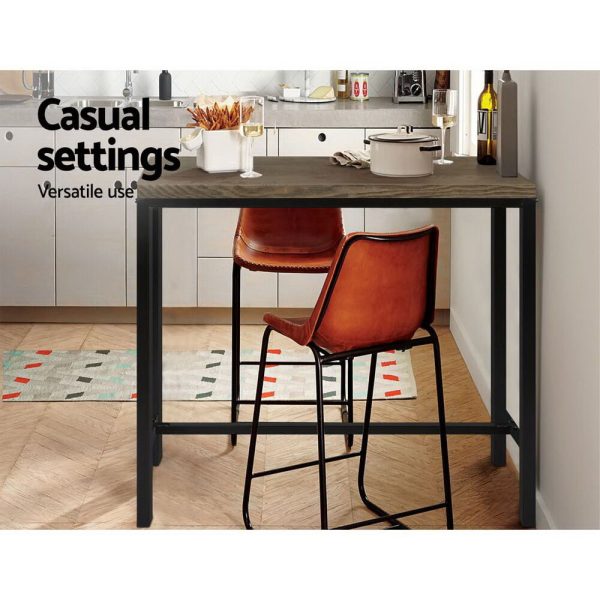 Vintage Industrial High Bar Table for Stool Kitchen Cafe Desk – Dark Brown
