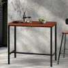 Vintage Industrial High Bar Table for Stool Kitchen Cafe Desk – Walnut