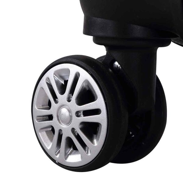 Luggage Suitcase Trolley Travel Packing Lock Hard Shell – 56 x 36 x 26 cm, Black