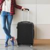 Luggage Suitcase Trolley Travel Packing Lock Hard Shell – 56 x 36 x 26 cm, Black
