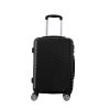 Luggage Suitcase Trolley Travel Packing Lock Hard Shell – 56 x 36 x 26 cm, Black