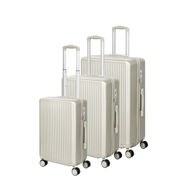 Luggage Suitcase Trolley Set Travel Lightweight 3pc 20″+24″+28″ White