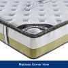 Queen Mattress Memory Pillow Top Pocket Spring Foam Medium Firm Bed