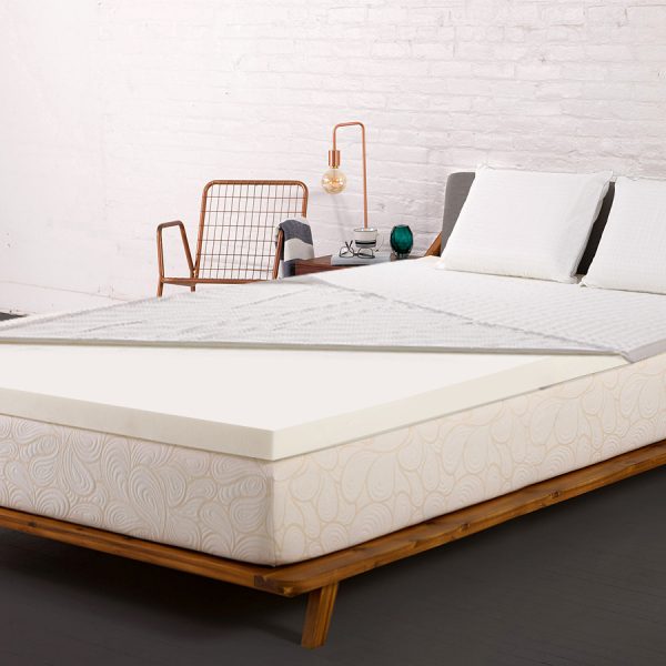 Bedding Memory Foam Mattress Topper w/Cover 8cm – QUEEN