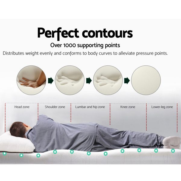Bedding Memory Foam Mattress Topper w/Cover 8cm – QUEEN